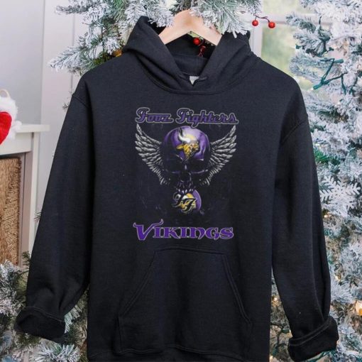 Original Skull Wings Fooz Fighters Minnesota Vikings T Shirt