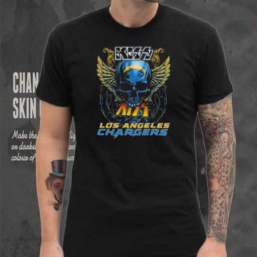 Original Skull Wings Kiss Los Angeles Chargers T Shirt