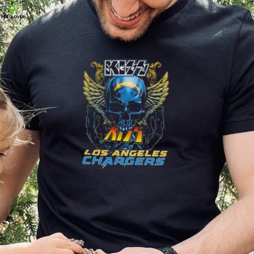 Original Skull Wings Kiss Los Angeles Chargers T Shirt