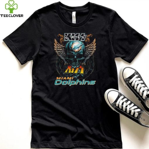 Original Skull Wings Kiss Miami Dolphins T Shirt