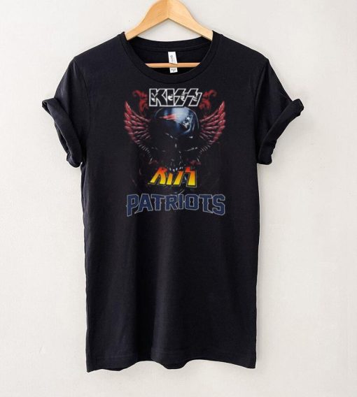 Original Skull Wings Kiss New England Patriots T Shirt