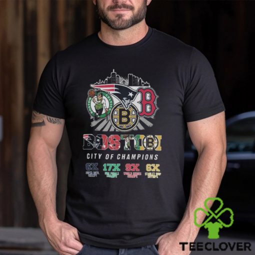 Original Skyline Boston Sports Teams City Of Champions T hoodie, sweater, longsleeve, shirt v-neck, t-shirt