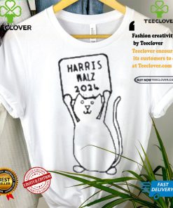 Original Small Cat and Harris Walz 2024 Sign T Shirt