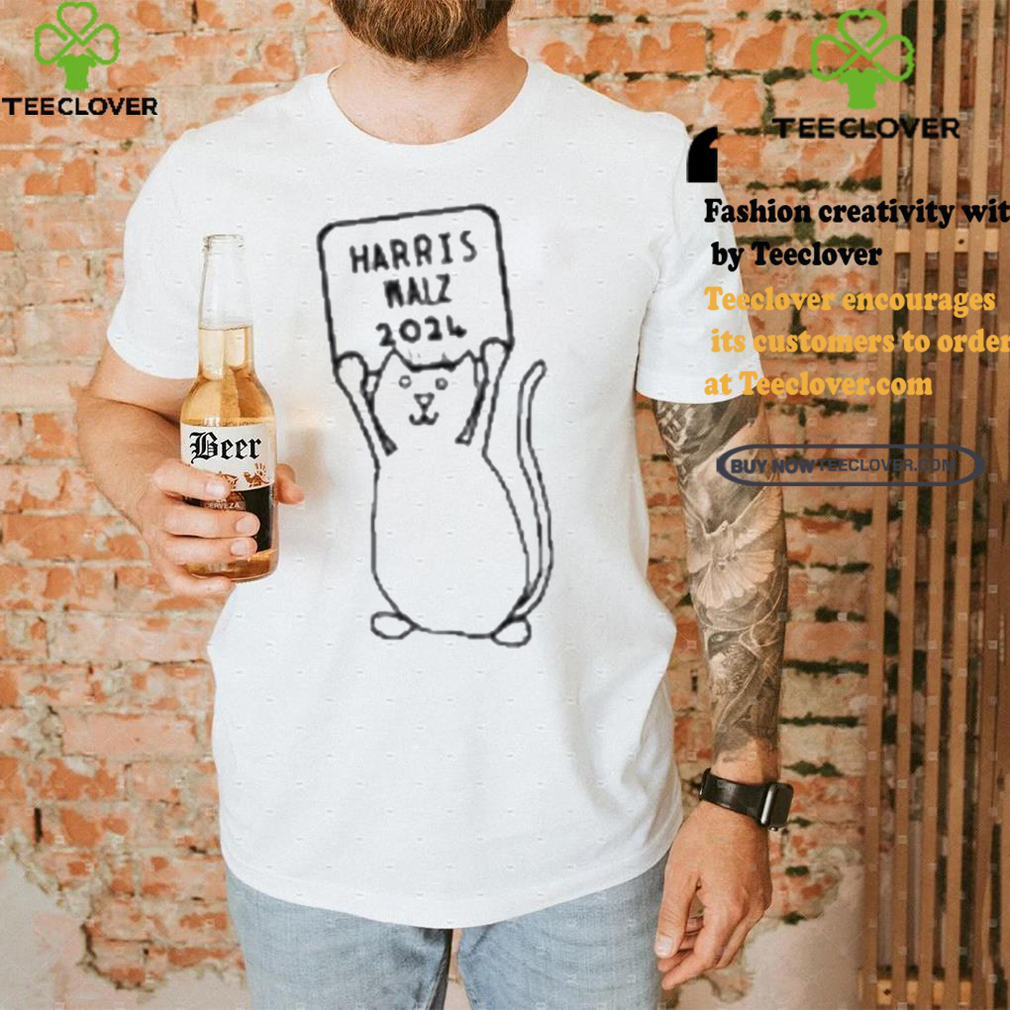 Original Small Cat and Harris Walz 2024 Sign T Shirt Original Small Cat and Harris Walz 2024 Sign T Shirt