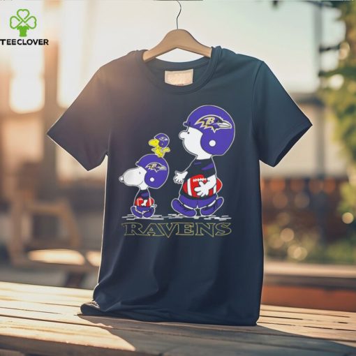 Original Snoopy And Charlie Brown Baltimore Ravens Football The Peanuts Characters Shirt