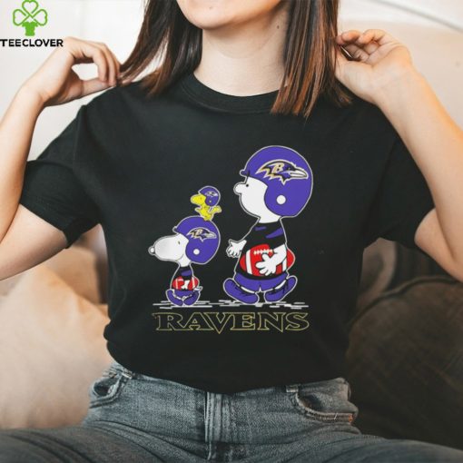 Original Snoopy And Charlie Brown Baltimore Ravens Football The Peanuts Characters Shirt