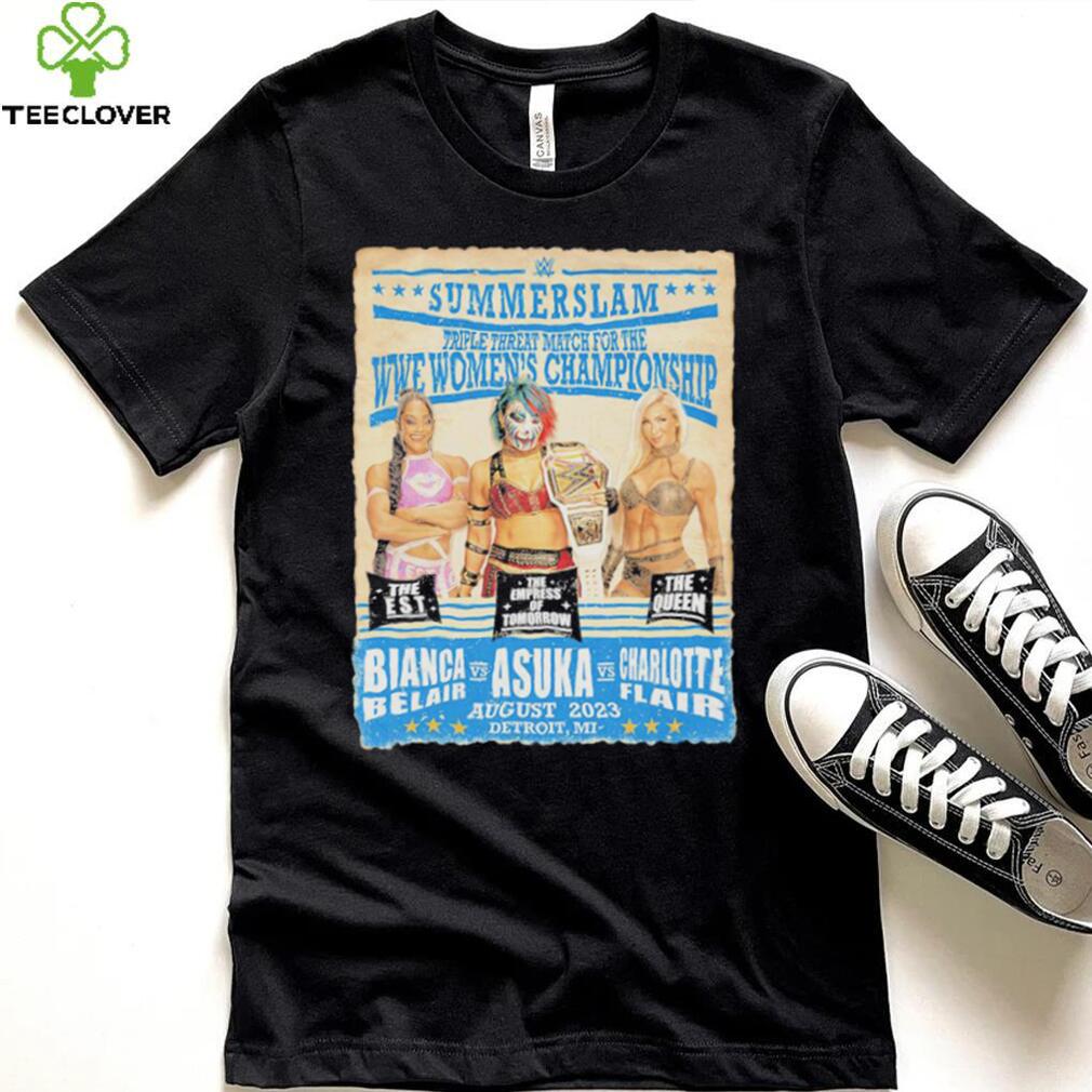 Original SummerSlam 2023 Bianca Belair vs. Charlotte Flair vs. Asuka Match T Shirt Original SummerSlam 2023 Bianca Belair vs. Charlotte Flair vs. Asuka Match T Shirt