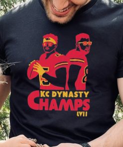 Original Super Bowl LVII champions KC dynasty champs mahomes kelce kansas city football shirt
