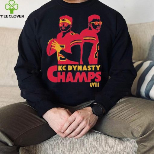 Original Super Bowl LVII champions KC dynasty champs mahomes kelce kansas city football shirt