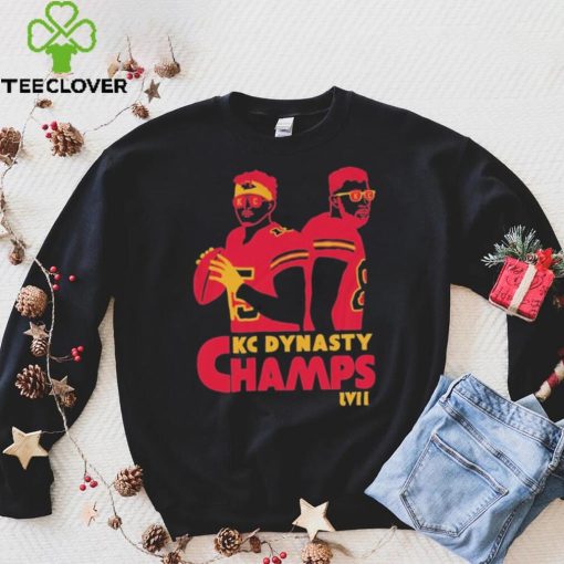 Original Super Bowl LVII champions KC dynasty champs mahomes kelce kansas city football shirt