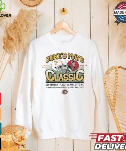 Original Tennessee Volunteers vs NC State September 07 2024 Duke’s Mayo Classic Helmet shirt