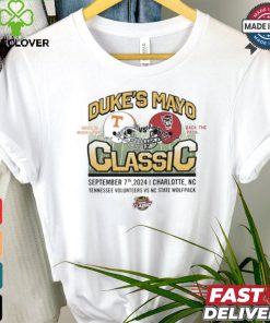 Original Tennessee Volunteers vs NC State September 07 2024 Duke’s Mayo Classic Helmet shirt
