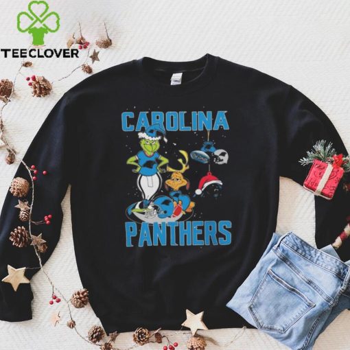 Original The Grinch And Dog Carolina Panthers Ornament Christmas 2023 T Shirt