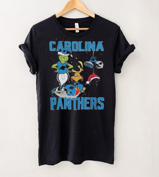 Original The Grinch And Dog Carolina Panthers Ornament Christmas 2023 T Shirt