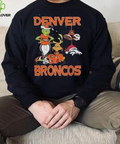 Original The Grinch And Dog Denver Broncos Ornament Christmas 2023 T Shirt