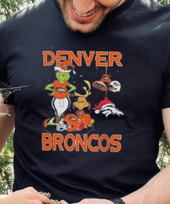 Original The Grinch And Dog Denver Broncos Ornament Christmas 2023 T Shirt