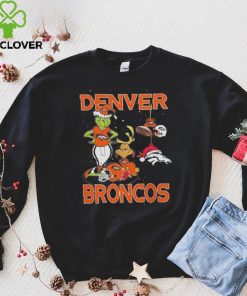 Original The Grinch And Dog Denver Broncos Ornament Christmas 2023 T Shirt