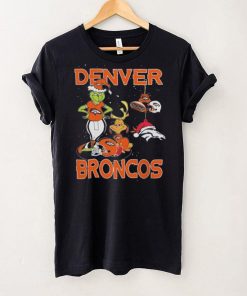 Original The Grinch And Dog Denver Broncos Ornament Christmas 2023 T Shirt