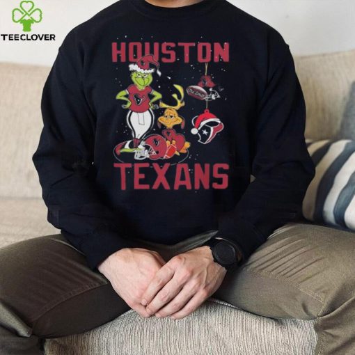 Original The Grinch And Dog Houston Texans Ornament Christmas 2023 T Shirt