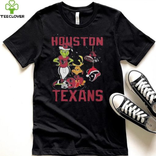 Original The Grinch And Dog Houston Texans Ornament Christmas 2023 T Shirt