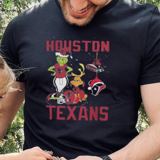 Original The Grinch And Dog Houston Texans Ornament Christmas 2023 T Shirt