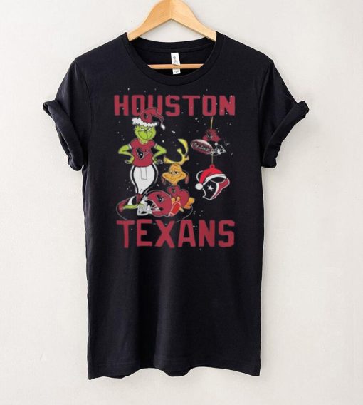 Original The Grinch And Dog Houston Texans Ornament Christmas 2023 T Shirt