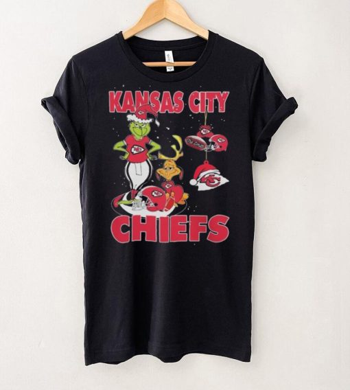 Original The Grinch And Dog Kansas City Chiefs Ornament Christmas 2023 T Shirt