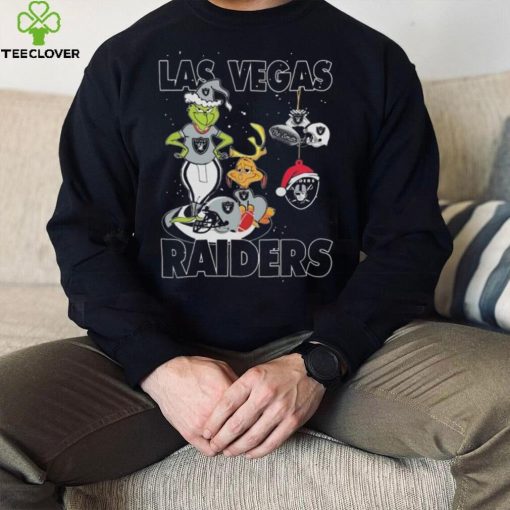 Original The Grinch And Dog Las Vegas Raiders Ornament Christmas 2023 T Shirt