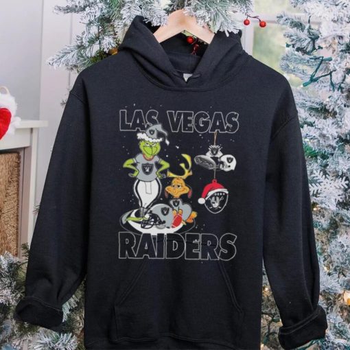 Original The Grinch And Dog Las Vegas Raiders Ornament Christmas 2023 T Shirt