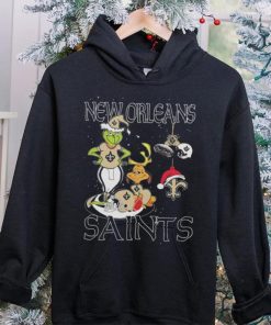 Original The Grinch And Dog New Orleans Saints Ornament Christmas 2023 T Shirt