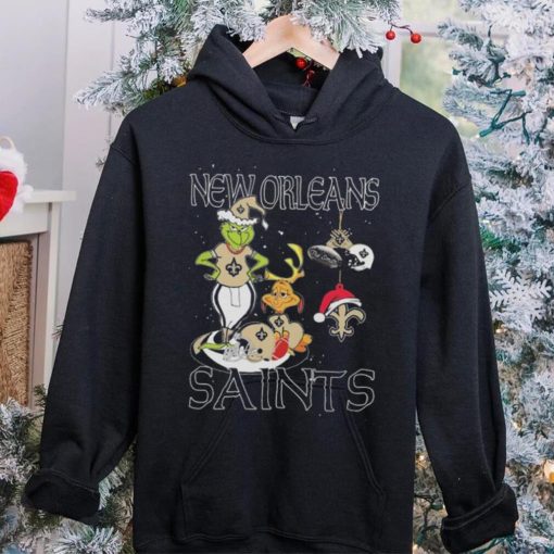 Original The Grinch And Dog New Orleans Saints Ornament Christmas 2023 T Shirt