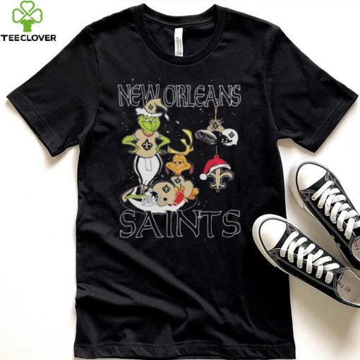 Original The Grinch And Dog New Orleans Saints Ornament Christmas 2023 T Shirt