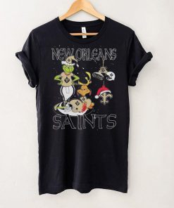 Original The Grinch And Dog New Orleans Saints Ornament Christmas 2023 T Shirt