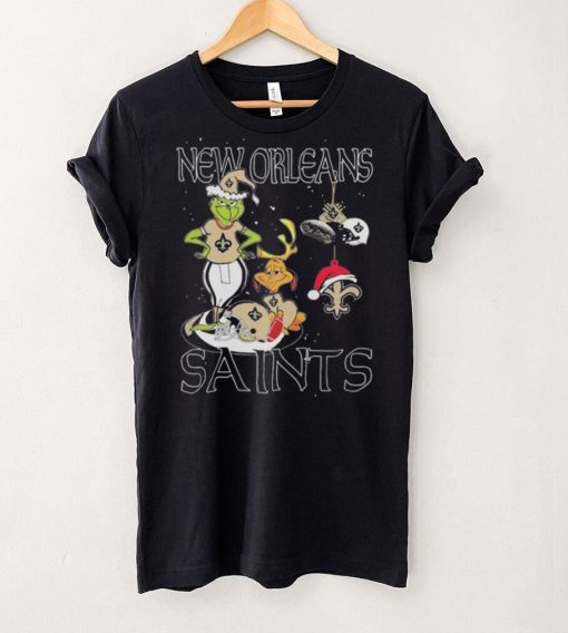 Original The Grinch And Dog New Orleans Saints Ornament Christmas 2023 T Shirt