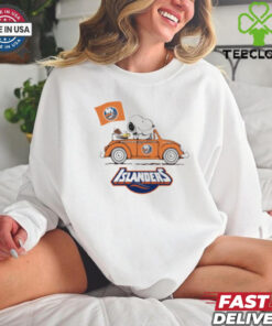 Original The Snoopy And Woodstock Ride The New York Islander Car Shirt