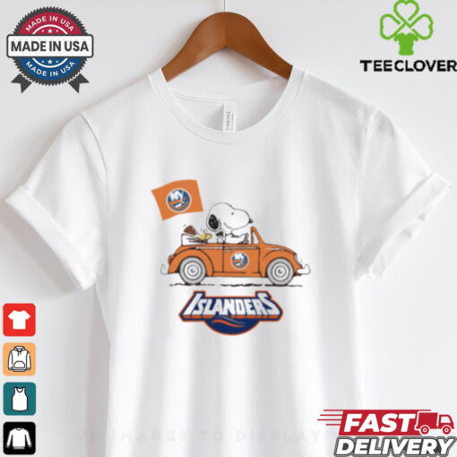 Original The Snoopy And Woodstock Ride The New York Islander Car Shirt