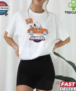 Original The Snoopy And Woodstock Ride The New York Islander Car Shirt