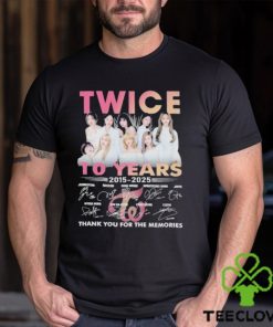 Original Twice 10 Years 2015 2025 Thank You For The Memories Signatures Shirt