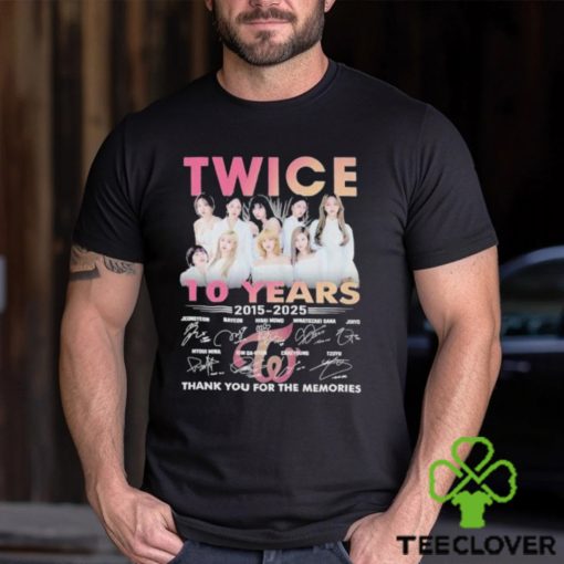 Original Twice 10 Years 2015 2025 Thank You For The Memories Signatures Shirt