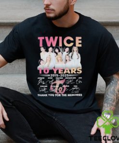 Original Twice 10 Years 2015 2025 Thank You For The Memories Signatures Shirt