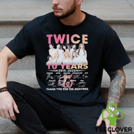 Original Twice 10 Years 2015 2025 Thank You For The Memories Signatures Shirt