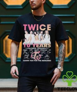 Original Twice 10 Years 2015 2025 Thank You For The Memories Signatures Shirt