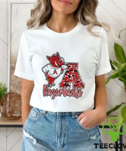 Original University Of Arkansas Razorbacks Tie Dye Print Mascot Shirt