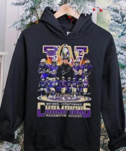 Original Washington Huskies College Football 2024 National Championships Champions Signatures T Shirt