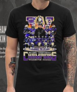 Original Washington Huskies College Football 2024 National Championships Champions Signatures T Shirt