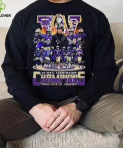 Original Washington Huskies College Football 2024 National Championships Champions Signatures T Shirt