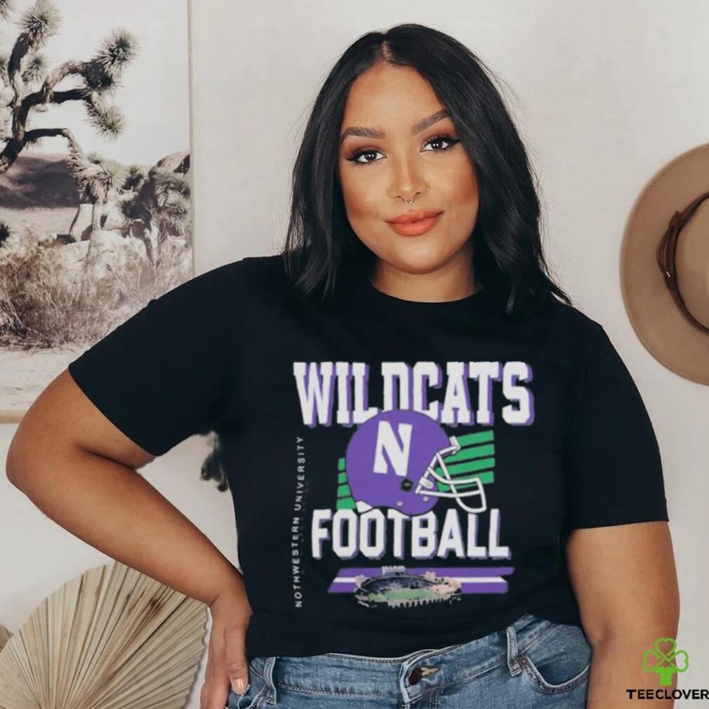 Original northwestern Wildcats Helmet And Ryan Field T Shirt Original northwestern Wildcats Helmet And Ryan Field T Shirt