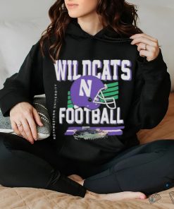 Original northwestern Wildcats Helmet And Ryan Field T Shirt