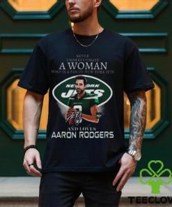 Original official Never underestimate a Woman who is a fan of New York Jets  and loves Aaron Rodgers signature shirt - Limotees