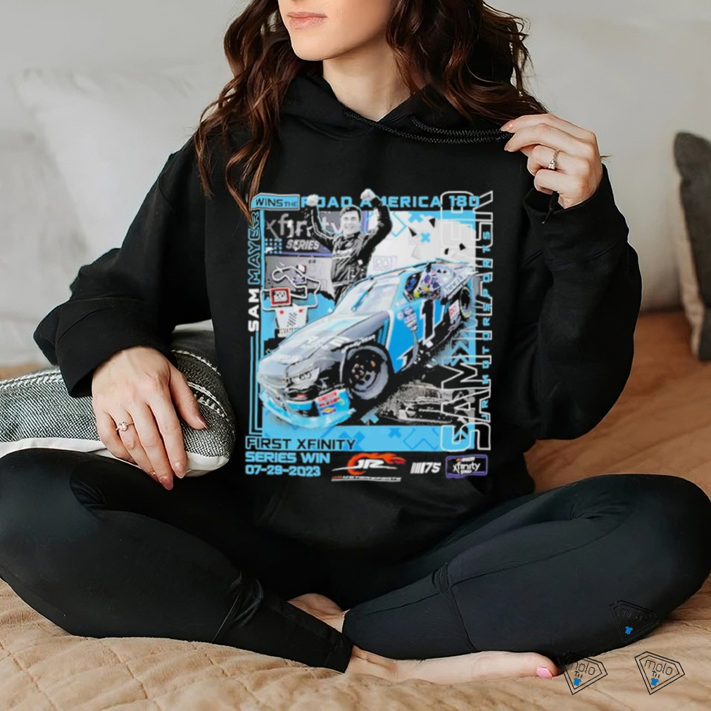 Original sam Mayer Checkered Flag Sports First Win T Shirt Original sam Mayer Checkered Flag Sports First Win T Shirt